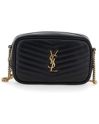 Saint Laurent - 'Lou Mini' Crossbody Bag With Cassandre Detail - Lyst