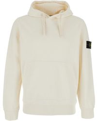 Stone Island - Hooded Sweatshirt Cotton Sweatshirts - Lyst