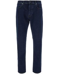 Stone Island - Slim Jeans With Logo Patch On The Back - Lyst