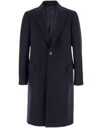Lardini - Single-Breasted Coat With Classic Lapels - Lyst