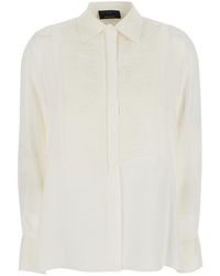 Antonelli - Shirt Anice With Classic Collar And Long Sleeves - Lyst