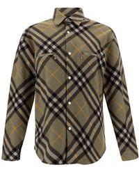 Burberry - Shirt With Classic Collar And Check Print - Lyst
