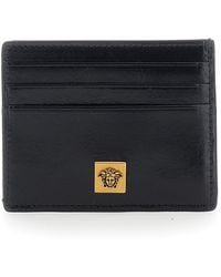 Versace - Card Holder With Embossed Logo On The Front - Lyst