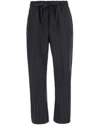 Semicouture - 'Buddy' Pants With All-Over Striped Motif And Elastic - Lyst
