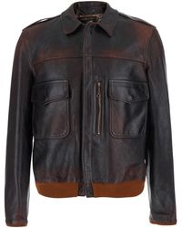 Golden Goose - Jacket With Classic Collar And Ribbed Trims - Lyst