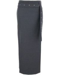 Low Classic - Skirt With Waist Belt - Lyst