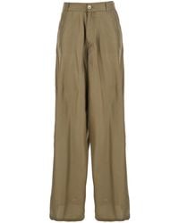 Jucca - Silk Pants With Belt Loops And Logo Patch On The Rear - Lyst
