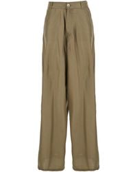 Jucca - Silk Pants With Belt Loops And Logo Patch On The Rear - Lyst