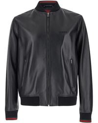 Gucci - Nappa Leather Bomber Jacket - Lyst