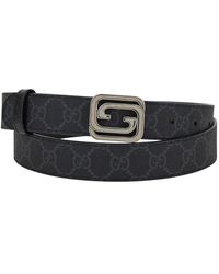 Gucci - Reversible Belt With Squared Interlocking G - Lyst