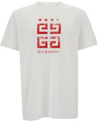 Givenchy - Crewneck T-Shirt With Front 4G Logo Print - Lyst