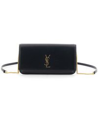 Saint Laurent - Crossbody Bag With Cassandre On The Front And Chai - Lyst