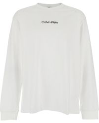 Calvin Klein - Crew Neck T-Shirt With Front Logo - Lyst