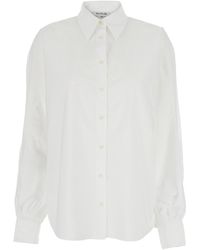 SOSUE - Blusa 'Antonia' Con Colletto Classico E Chiusura Frontale Con Bo - Lyst