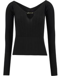 Jacquemus - Long Sleeve Top With Logo Detail And Cut-Out - Lyst