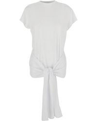 TOTEME - Top With Round Neckline And Waist Knot - Lyst