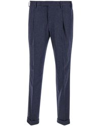PT Torino - Dark Slim Pants With Concealed Closure - Lyst