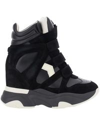 Isabel Marant - Sneaker 'Balskee' With Logo Patch On The Tongue And High Wedge Heel - Lyst