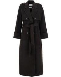 IVY & OAK - 'Colette Ann' Double-Breasted Coat With Wide Notched Rev - Lyst