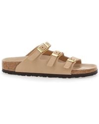 Birkenstock - Sandals With Buckle And Logo - Lyst