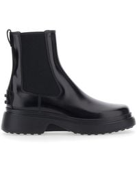 Tod's - Ankle Boots With Elastic Inserts On The Side - Lyst