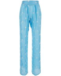 forte_forte - Pants With All-Over Floral Embroidery - Lyst