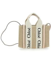 Chloé - Chloã 'Woody' Handbag With Branded Ribbons - Lyst