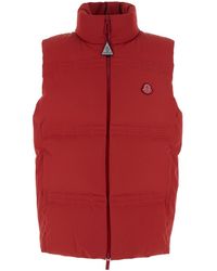 Moncler Genius - 'Sparky' Sleeveless Down Jacket With Slogan Print On The Collar And Logo Patch On The Front - Lyst