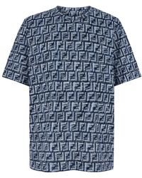 Fendi - T-Shirt With Ff Print - Lyst