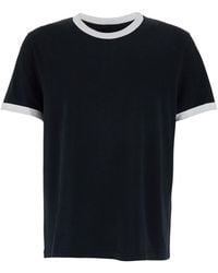 A.P.C. - Crewneck T-Shirt With Contrasting Details - Lyst
