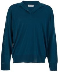 Roberto Collina - Sweater '261Mya1600414' With V-Neck And Soft Coll - Lyst