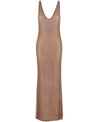VENUJA - 'Malibu' Dress With V Neck And All-Over Crystal Embellish - Lyst