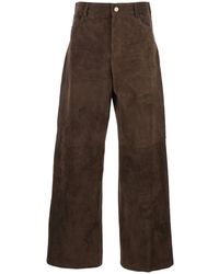 Max Mara - Trousers Fulmine Suede Lambskin - Lyst