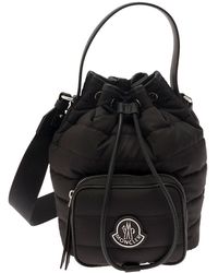Moncler - 'Kilia' Bucket Bag With Logo Patch - Lyst