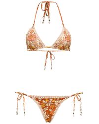 Zimmermann Andie Bikini With Floral Print - Multicolour