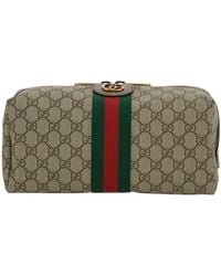 Gucci - And Ebony Beauty Case With Web Detail And Logo Detail - Lyst