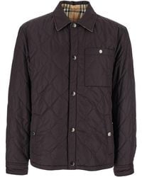 Burberry - Jacket With Classic Collar And Quilted Design - Lyst