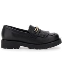 Twinset - Loafers With Platform And Metallic Logo - Lyst
