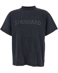 Balenciaga - T-Shirt With A Crinkled Effect - Lyst