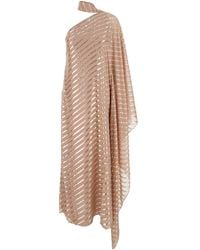 ‎Taller Marmo - Petra One-Sleeve Fil Coupé-Trimmed Silk-Blend Gown - Lyst