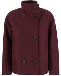 Harris Wharf London - Cappotto Corto Con Collo Alto E Spalle Scese - Lyst