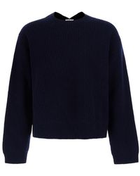 Saint Laurent - Ribbed Wool Sweater, Tops - Lyst
