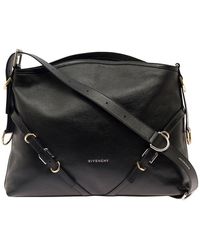 Givenchy - 'voyou' Shoulder Bag With Embossed Logo In Smooth Leather - Lyst