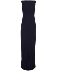 Antonelli - Long Dress With V-Neck, Long Sleeves And Back Closure, Satin - Lyst