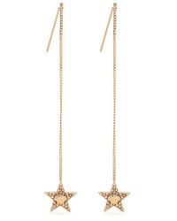 Versace - Medusa Charm Earrings With Crystral Embellishment In Gold-tone Brass - Lyst