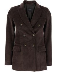Le Plain - Double-Breasted Jacket With Peak Revers - Lyst