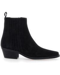 Pollini - Suede Heeled Ankle Boots For - Lyst