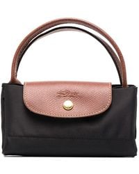 Longchamp - 'Le Pliage S' Handbag With Engraved Logo - Lyst