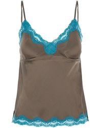 Gold Hawk - Shirt Two-Tone With V-Neck And Spaghetti Straps - Lyst