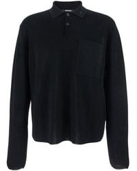 Jacquemus - Polo Shirt With Tone-On-Tone Logo On Front - Lyst